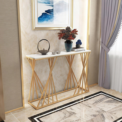 Crisscross elegance Cansole Table